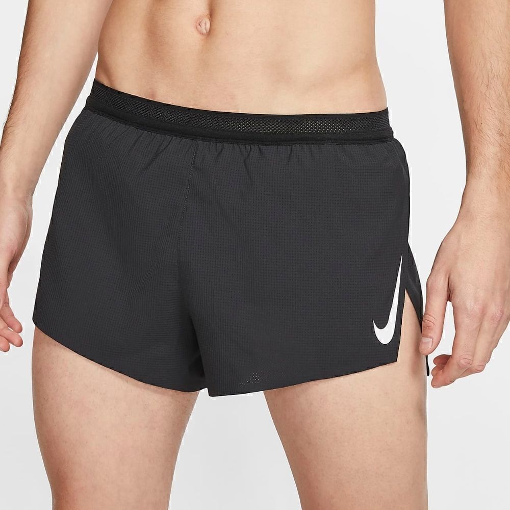 Nike Aeroswift Running Racing Shorts 2" Dri-Fit ADV Black White CJ7837-010 XL